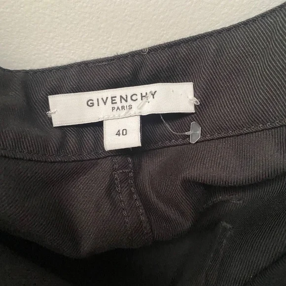 Givenchy Paris Black Skinny Stretch Denim Integral Zipper Jeans Italy Made Sz 40
